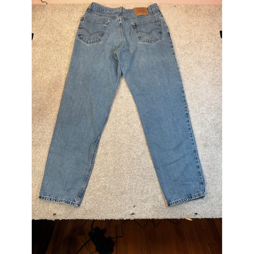 Levis 550 Vintage Relaxed Fit Jeans Mens 36x34 Medium Wash Blue Denim Y2K